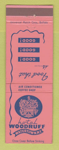 Matchbook Cover - Hotel Woodruff Watertown NY