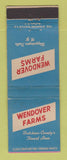 Matchbook Cover - Wendover Farms Wappinger Falls NY WEAR