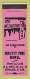 Matchbook Cover - Knotty Pine Motel Bismarck ND PINK