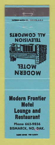 Matchbook Cover - Modern Frontier Motel Bismarck ND BLUE