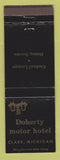 Matchbook Cover - Doherty Motor Hotel Clare MI WEAR