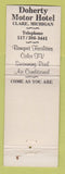 Matchbook Cover - Doherty Motor Hotel Clare MI WEAR