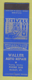 Matchbook Cover - Waller Auto Repair Bradley KY SAMPLE PINHOLES