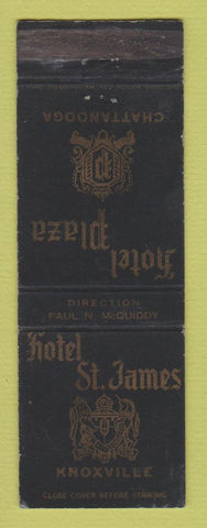 Matchbook Cover - Hotel St James Plaza Knoxville Chattanooga TN WEAR