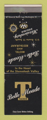 Matchbook Cover - Belle Meade Motel Harrisonburg VA