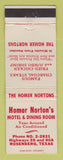 Matchbook Cover - Homer Norton's Motel Rosenberg TX