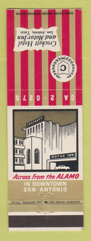 Matchbook Cover - Crockett Hotel Motor Inn San Antonio TX