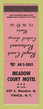 Matchbook Cover - Meadow Court Motel Ithaca NY