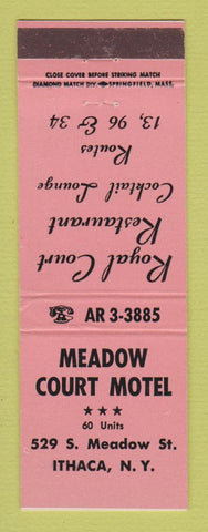 Matchbook Cover - Meadow Court Motel Ithaca NY