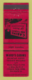 Matchbook Cover - Ward's Cabins Ithaca NY