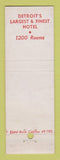 Matchbook Cover - Hotel Book Cadillac Detroit MI
