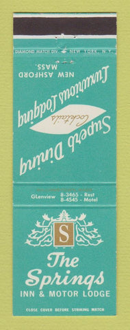 Matchbook Cover - The Springs Inn Motor Lodge New Ashford MA