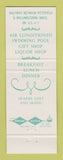 Matchbook Cover - The Springs Inn Motor Lodge New Ashford MA