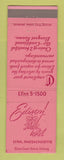 Matchbook Cover - Edison Hotel Lynn MA
