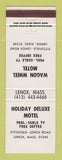 Matchbook Cover - Holiday Deluxe Motel Lenox MA Wagon Wheel Motel