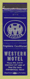 Matchbook Cover - Western Motel Stephenville TX
