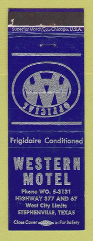 Matchbook Cover - Western Motel Stephenville TX