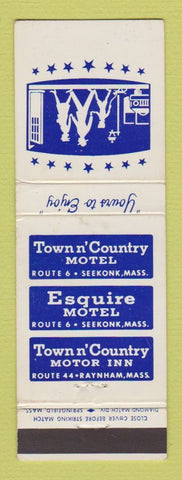 Matchbook Cover - Town n Country Motel Seekonk MA Raynham