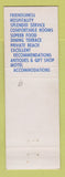 Matchbook Cover - Hobshole Inn Motel Plymouth MA