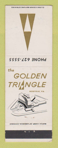 Matchbook Cover - Golden Triange Hotel Norfolk VA