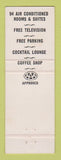 Matchbook Cover - Fenway Motor Hotel Boston MA