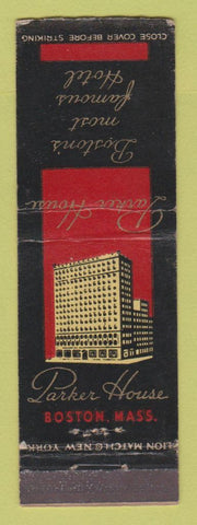 Matchbook Cover - Parker House Hotel Boston MA