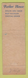 Matchbook Cover - Parker House Hotel Boston MA