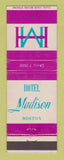 Matchbook Cover - Hotel Madison Boston MA