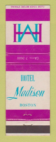 Matchbook Cover - Hotel Madison Boston MA