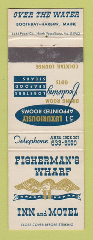 Matchbook Cover - Fisherman's Wharf Inn and Motel Boothbay Harbor ME