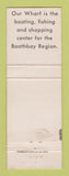 Matchbook Cover - Fisherman's Wharf Inn and Motel Boothbay Harbor ME