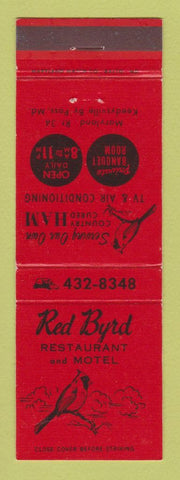 Matchbook Cover - Red Byrd Restaurant Motel Keedysville By Pass MD