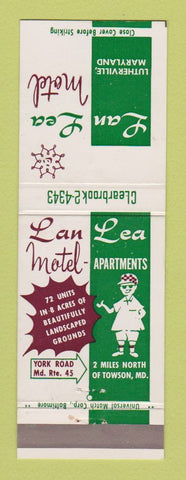 Matchbook Cover - Lan Lea Motel Lutherville MD