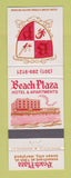 Matchbook Cover - Beach Plaza Hotel Apartments Ocean City MD