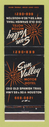 Matchbook Cover - Sun Valley Motor Hotel Houston TX