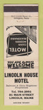 Matchbook Cover - Lincolnn House Motel Lincoln ME