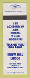 Matchbook Cover - Snow Hill Lodge Lincolnville ME