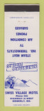 Matchbook Cover - Swiss Village Motel Moberly MO