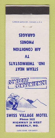 Matchbook Cover - Swiss Village Motel Moberly MO