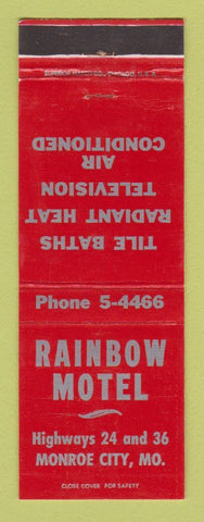 Matchbook Cover - Rainbow Motel Monroe City MO