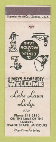 Matchbook Cover - Lake Lawn Lodge Osage Beach MO WEAR
