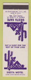 Matchbook Cover - Siesta Motel Cafe Platte City MO