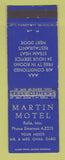 Matchbook Cover - Martin Motel Rolla MO