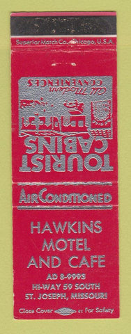 Matchbook Cover - Hawkins Motel Cafe St Joseph MO WEAR