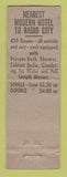 Matchbook Cover - Hotel Abbey New York City WORN
