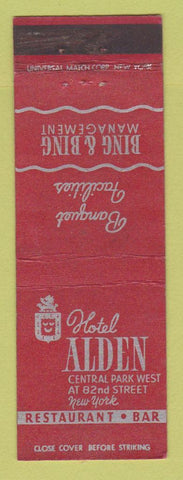 Matchbook Cover - Hotel Alden New York City WEAR