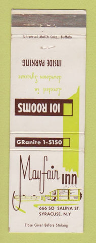 Matchbook Cover - Mayfair Inn Syracuse NY