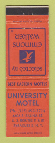 Matchbook Cover - University Motel Syracuse NY
