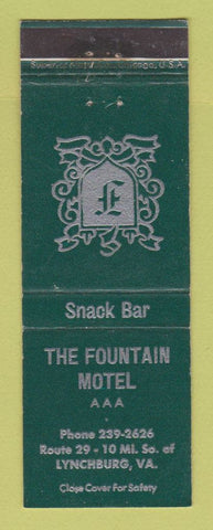 Matchbook Cover - Fountain Motel Lynchburg VA