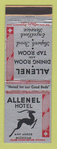 Matchbook Cover - Allenel Hotel Ann Arbor MI